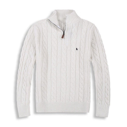 RAF MOSS™ | Rib knit cotton half-zip