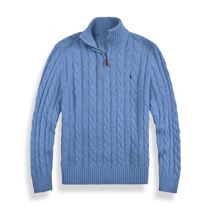 RAF MOSS™ | Rib knit cotton half-zip