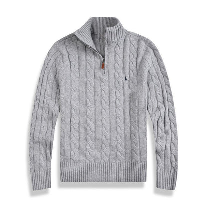 RAF MOSS™ | Rib knit cotton half-zip