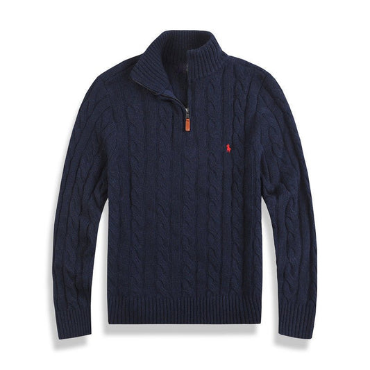 RAF MOSS™ | Rib knit cotton half-zip