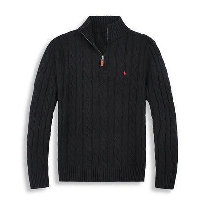 RAF MOSS™ | Rib knit cotton half-zip